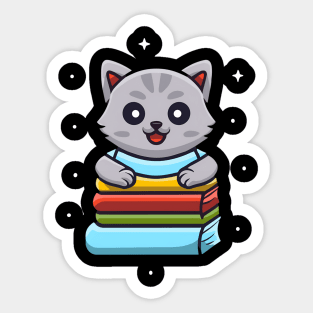 cat reader Sticker